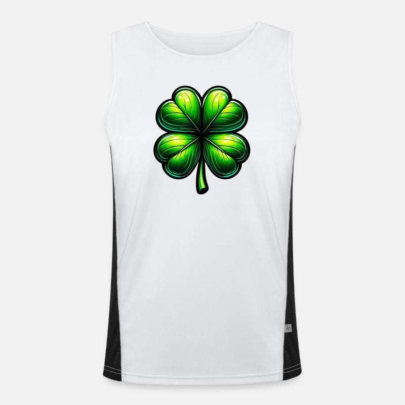 Four-leaf clover Men's Functional Contrast Tank Top 