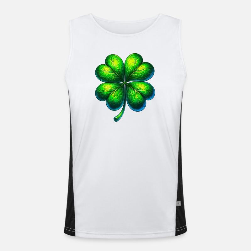 Four-leaf clover Men's Functional Contrast Tank Top 