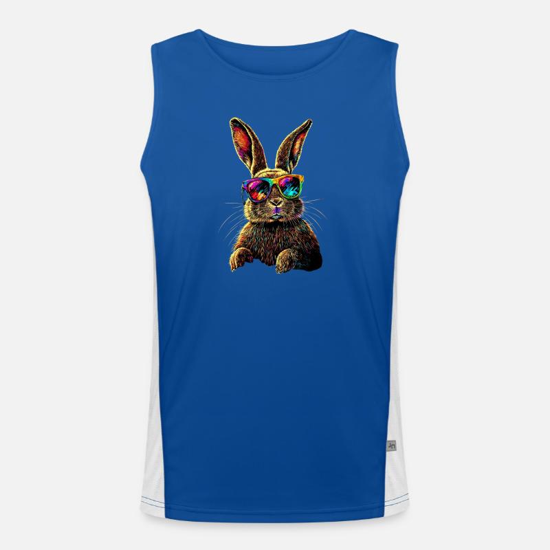 Bunny Rabbit Lover Hare Bunny Cute Bunnies Men's Functional Contrast Tank Top 