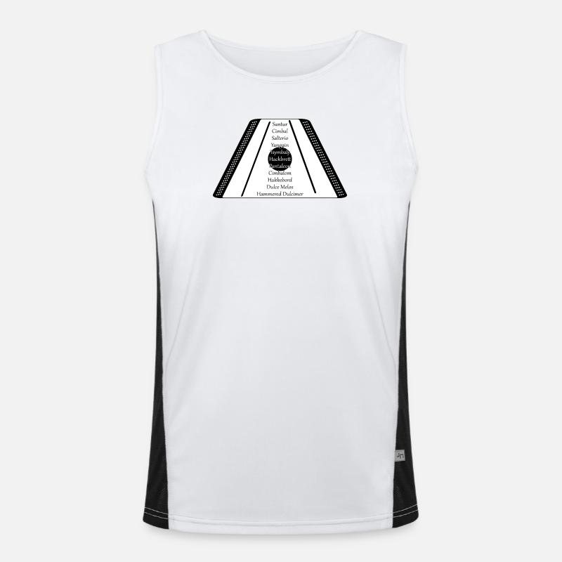 Hackbrett black n white Funktionelles Kontrast-Tank Top für Männer 