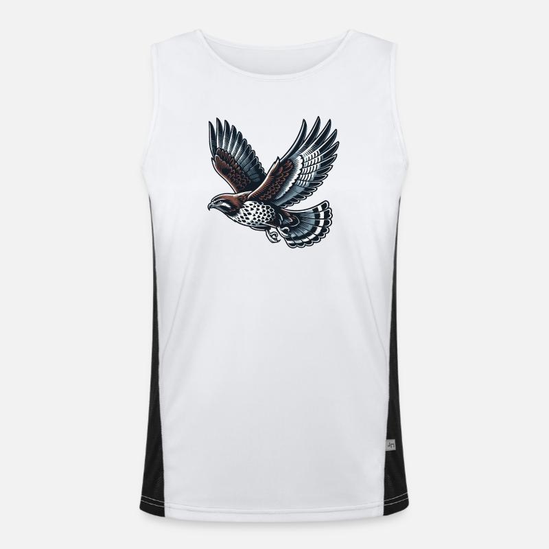Bussard Funktionelles Kontrast-Tank Top für Männer 