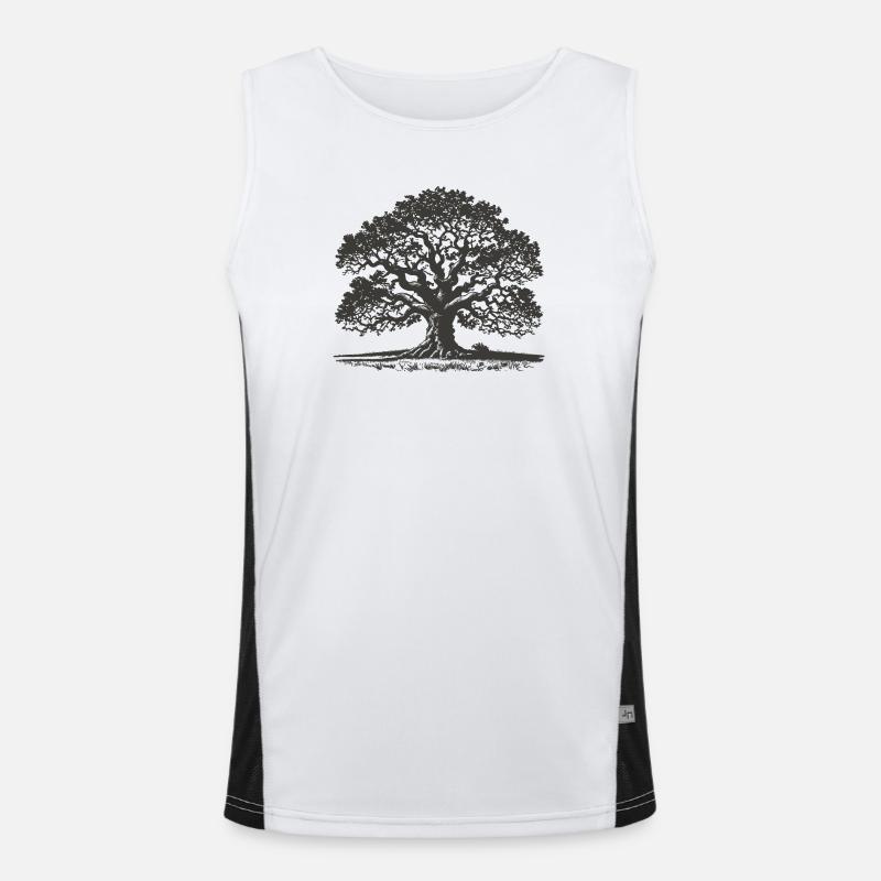 Eiche Funktionelles Kontrast-Tank Top für Männer 