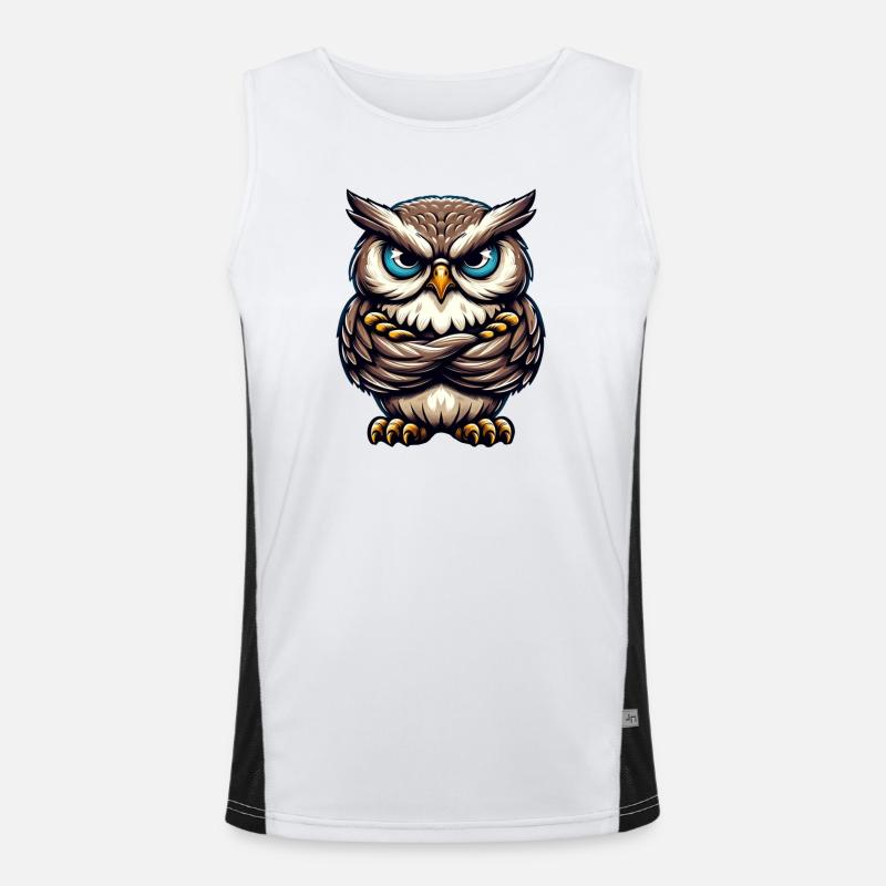 Grumpy Owl Men's Functional Contrast Tank Top 