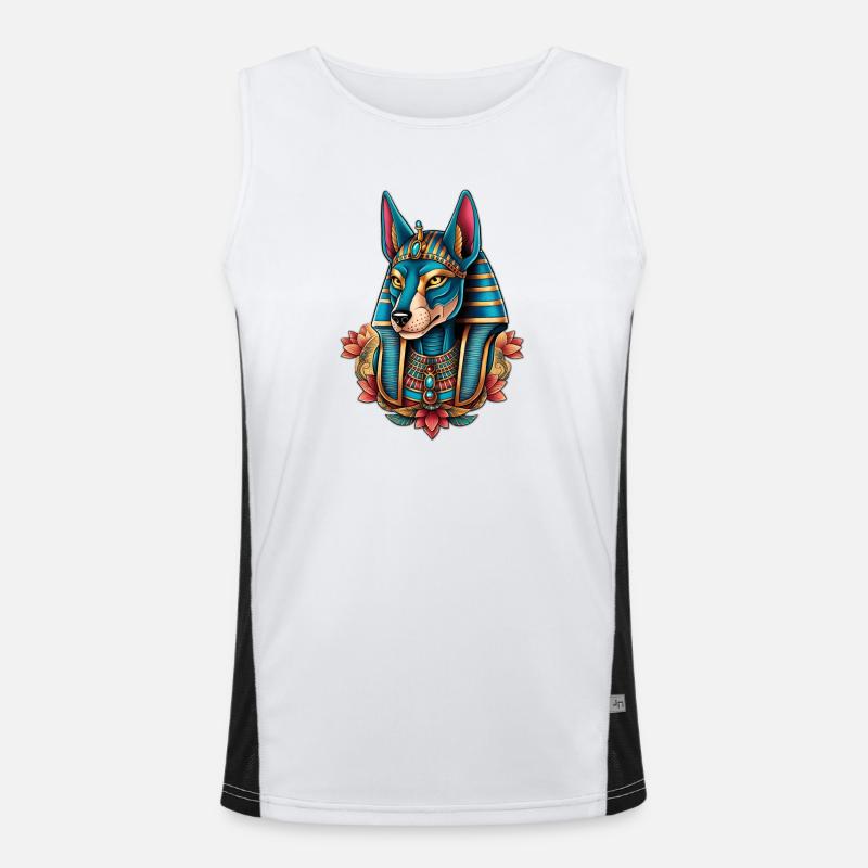 Illustration von Anubis Funktionelles Kontrast-Tank Top für Männer 