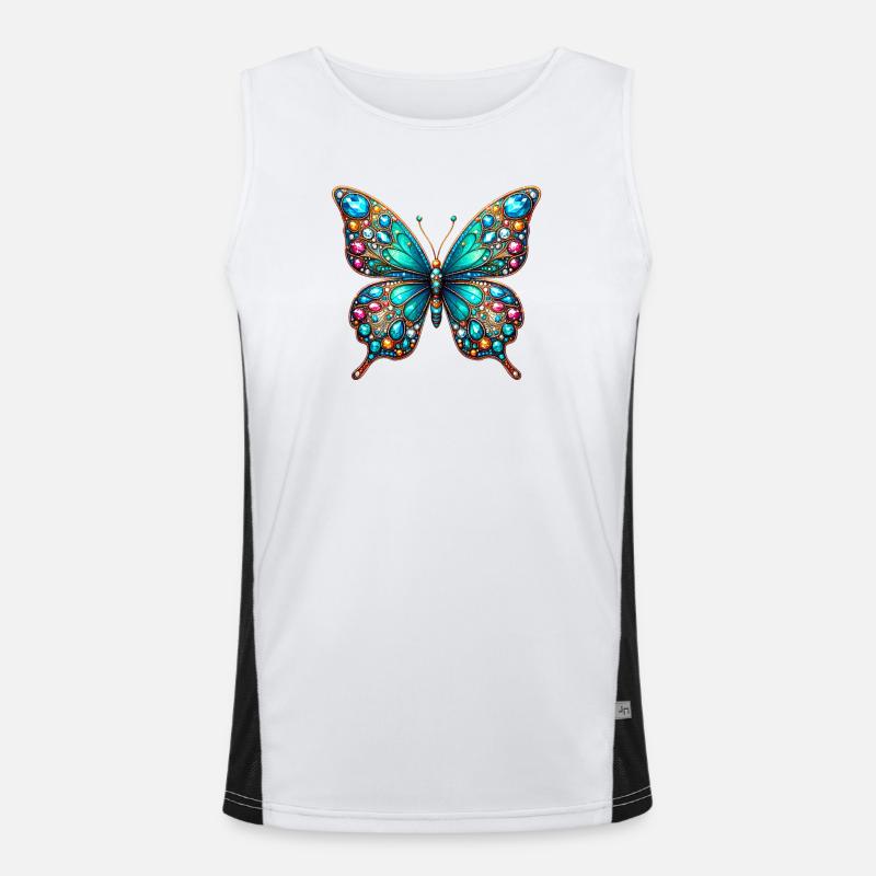 Schmetterling Funktionelles Kontrast-Tank Top für Männer 