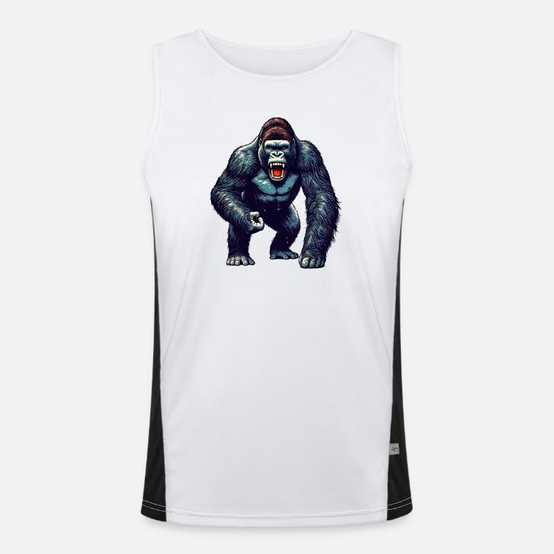 Gorilla Funktionelles Kontrast-Tank Top für Männer 