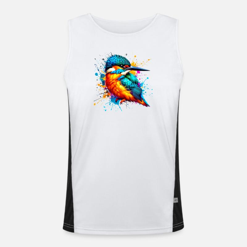 Eisvogel Funktionelles Kontrast-Tank Top für Männer 