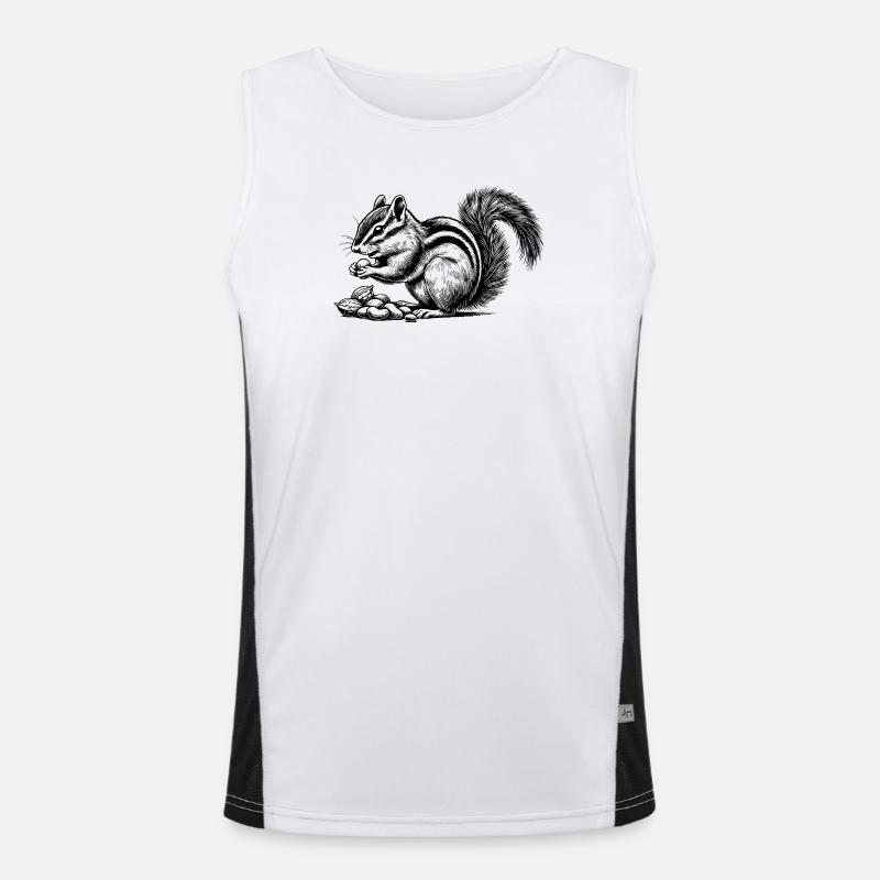 Chipmunk - Men's Functional Contrast Tank Top - white/black