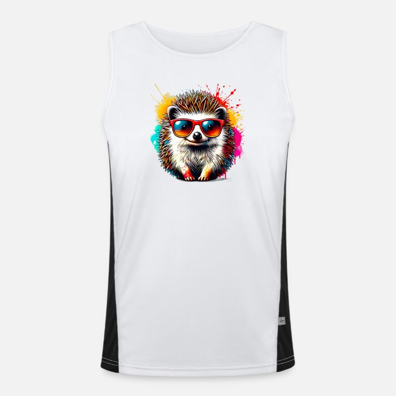 Igel Funktionelles Kontrast-Tank Top für Männer 