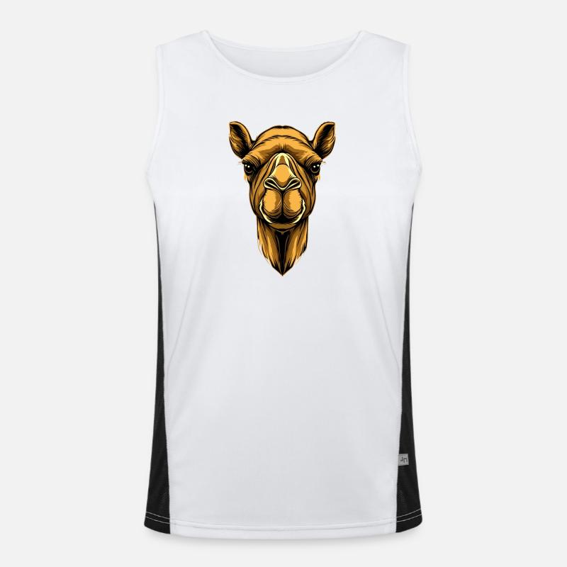 Camel Dromedary Bactrian Camel Gift Camels Men's Functional Contrast Tank Top 