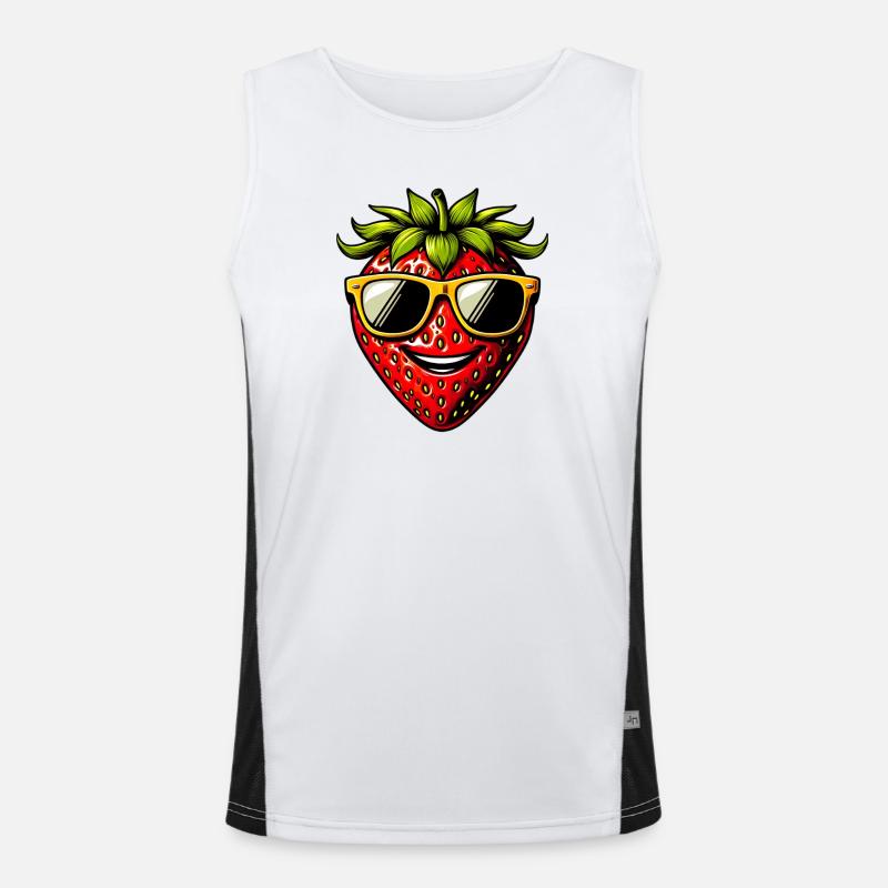Erdbeeren Erdbeeren Funktionelles Kontrast-Tank Top für Männer 