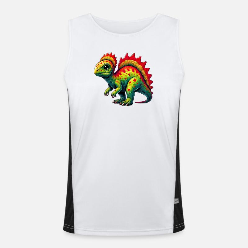 Dinosaur Men's Functional Contrast Tank Top 