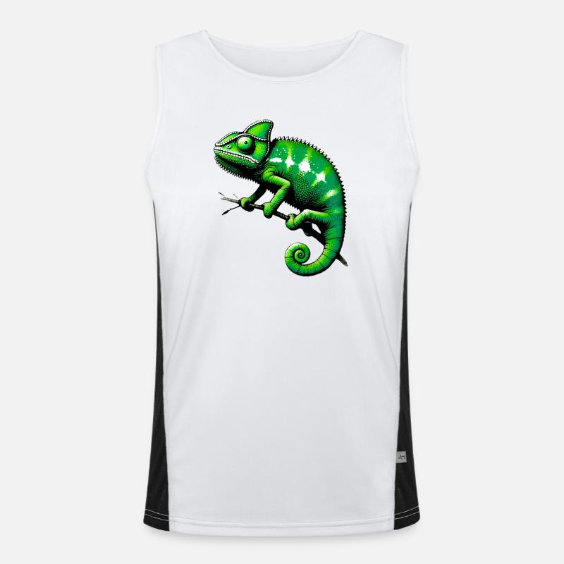 Chamäleon Funktionelles Kontrast-Tank Top für Männer 