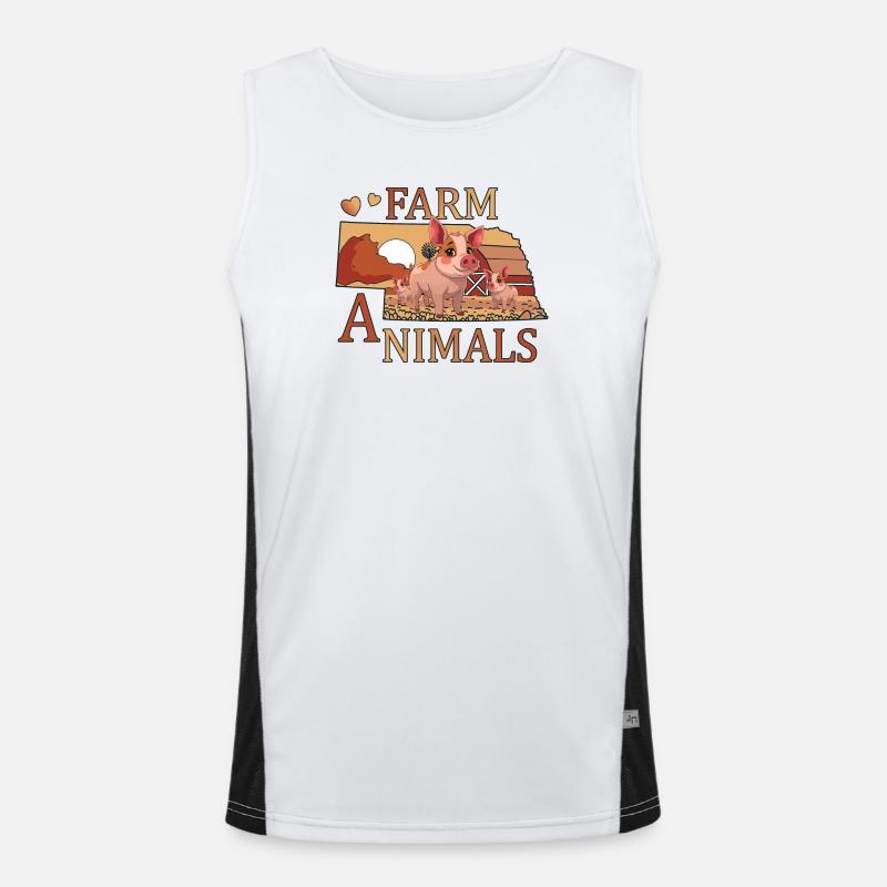 Schweine Funktionelles Kontrast-Tank Top für Männer 
