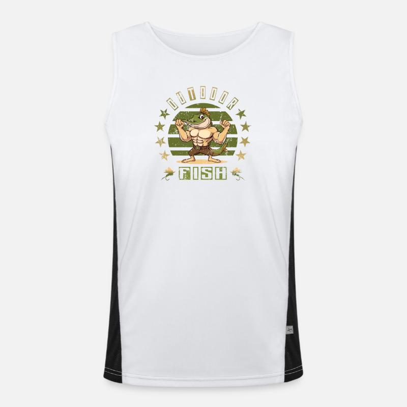 Hecht Fisch Funktionelles Kontrast-Tank Top für Männer 