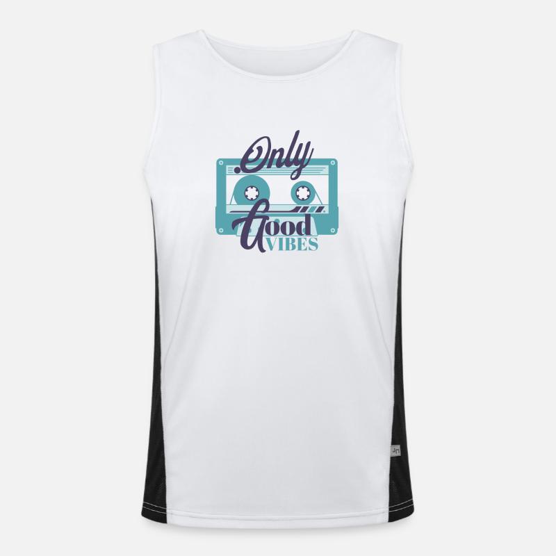 Kassette Retro Funktionelles Kontrast-Tank Top für Männer 