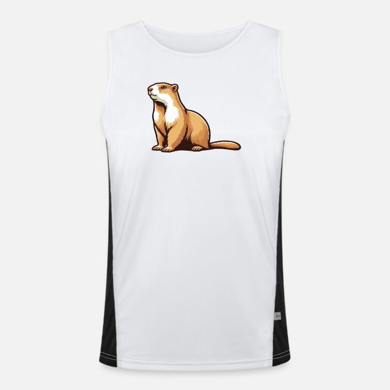 Murmeltier Funktionelles Kontrast-Tank Top für Männer 