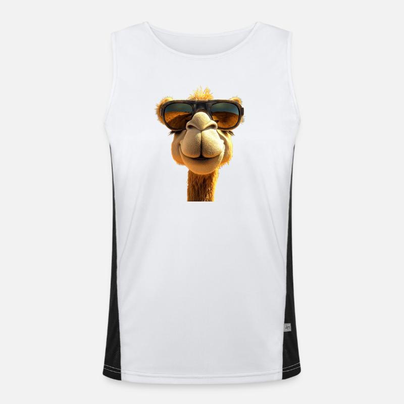 Camel Dromedary Bactrian Camel Gift Camels Men's Functional Contrast Tank Top 