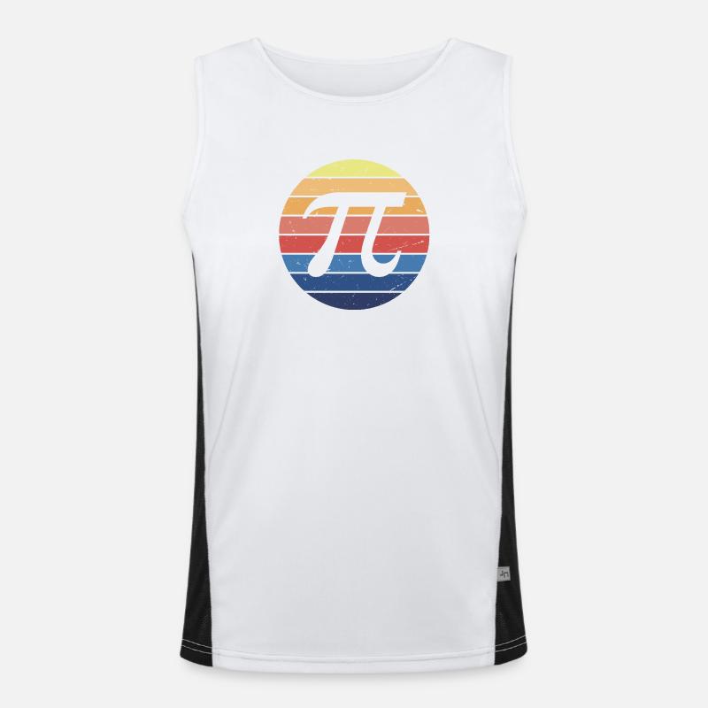 Math Pi Retro Men's Functional Contrast Tank Top 