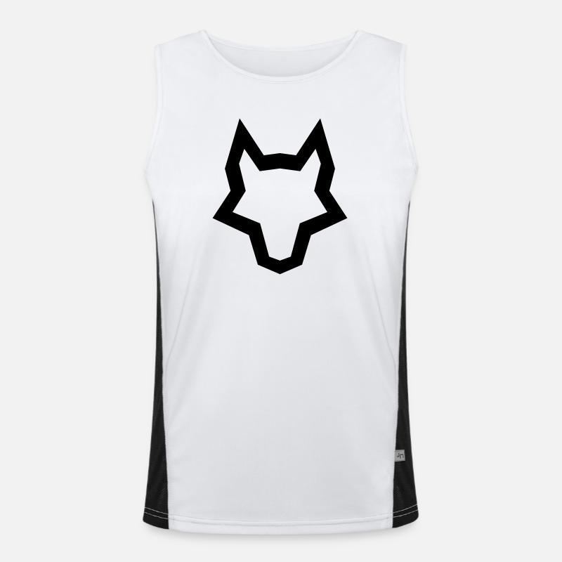LOGO des Wolfes Funktionelles Kontrast-Tank Top für Männer 
