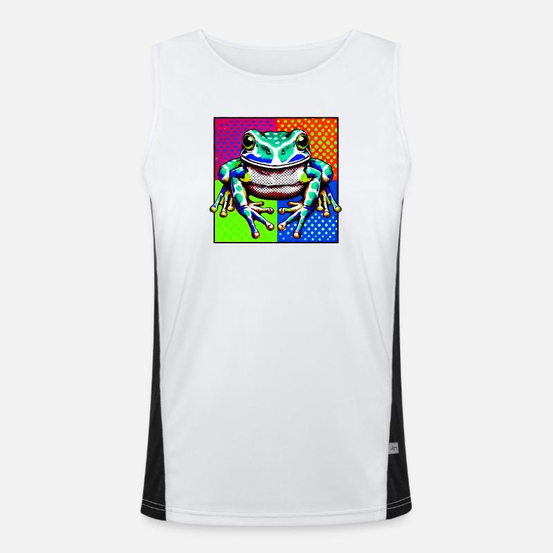 Frosch Funktionelles Kontrast-Tank Top für Männer 