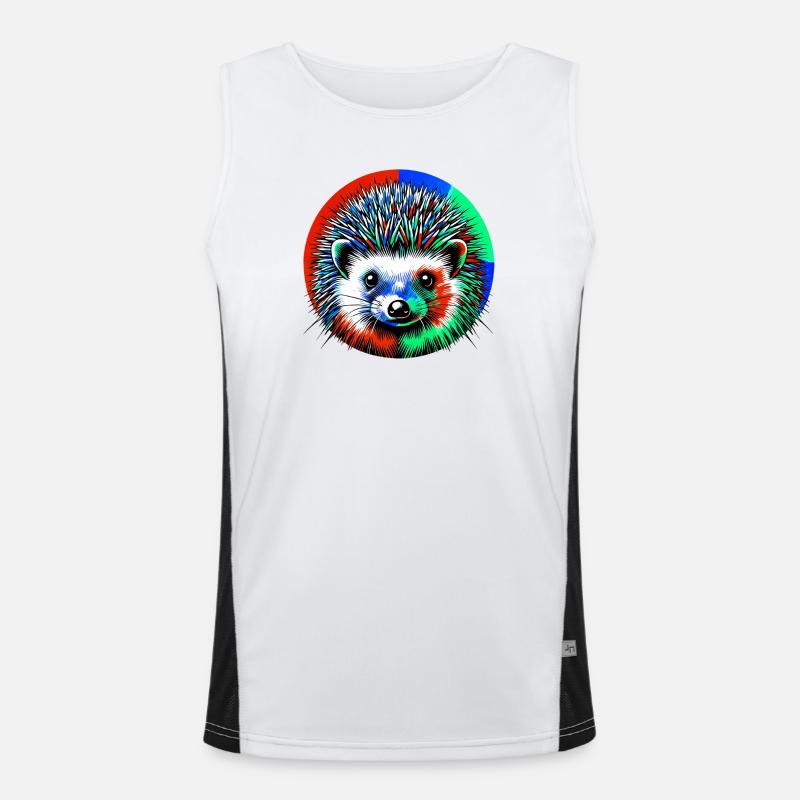 Igel Funktionelles Kontrast-Tank Top für Männer 