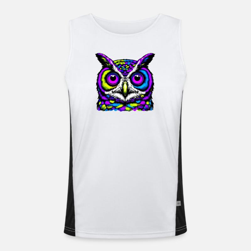 Eule Funktionelles Kontrast-Tank Top für Männer 