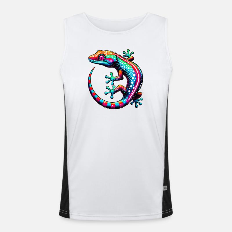 Gecko Funktionelles Kontrast-Tank Top für Männer 