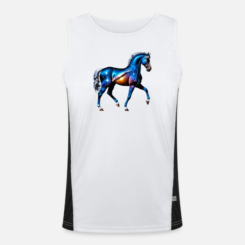 Pferd Funktionelles Kontrast-Tank Top für Männer 