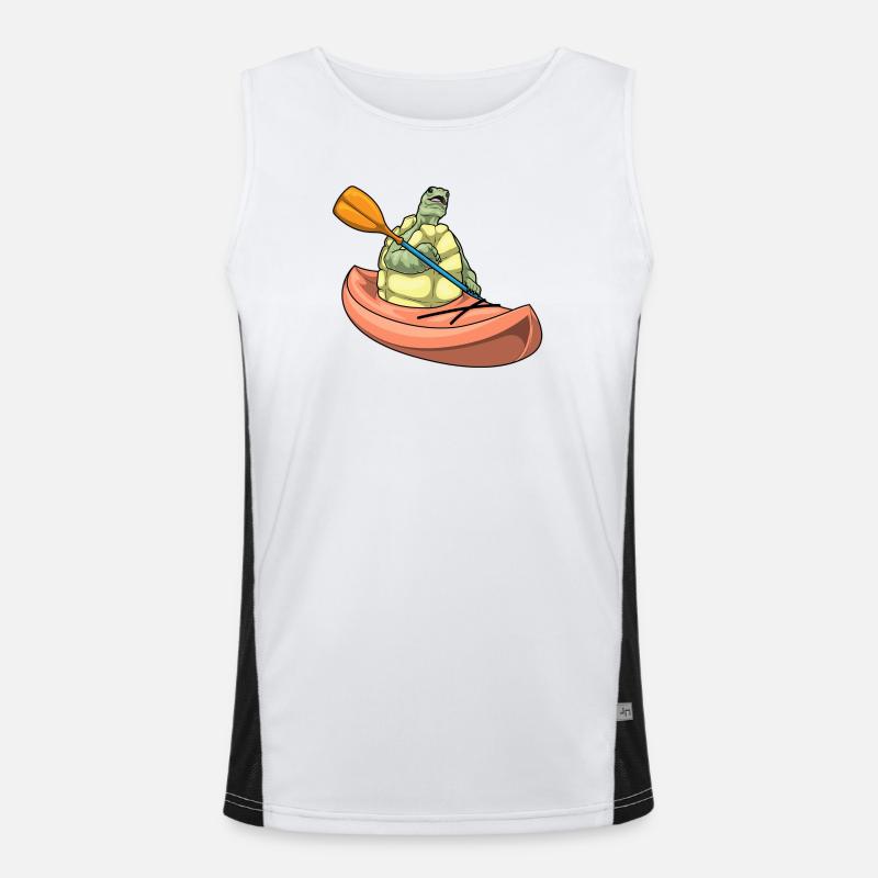 Turtle Kayak - Men's Functional Contrast Tank Top  - white/black