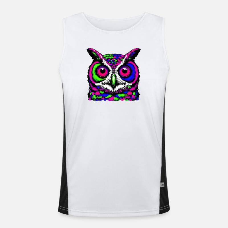 Eule Funktionelles Kontrast-Tank Top für Männer 