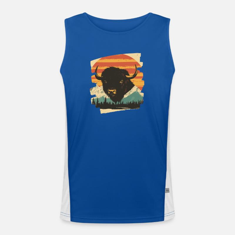 Bison Rétro Débardeur respirant contrasté Homme 