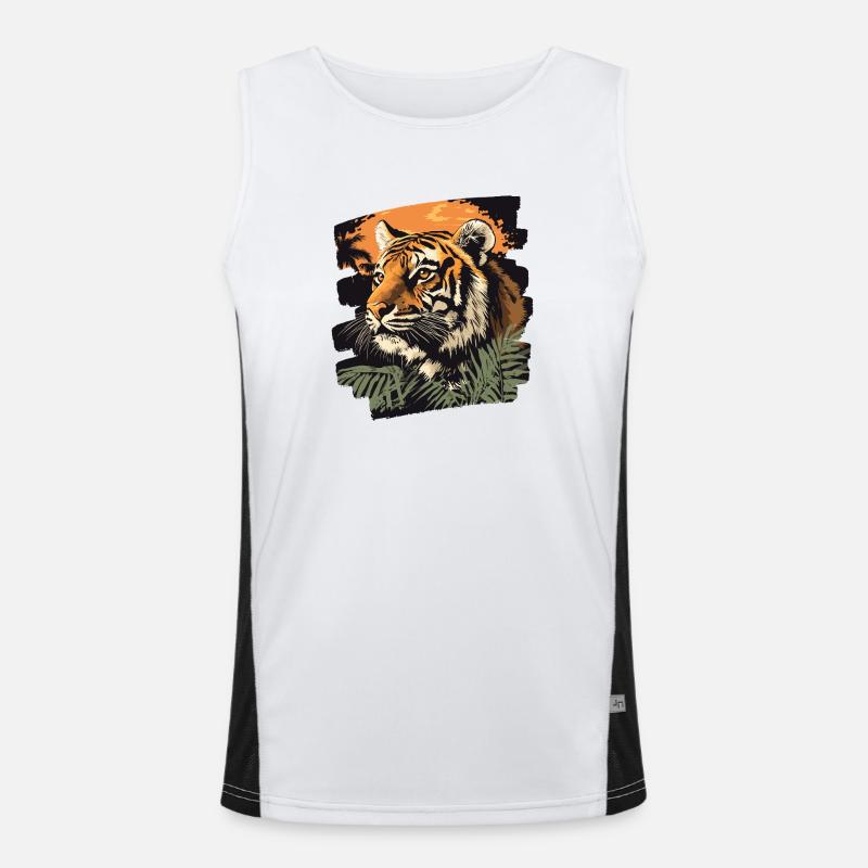 Tigre Rétro Débardeur respirant contrasté Homme 