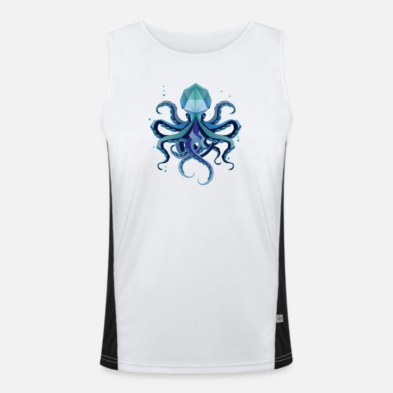 Squid – Mystical deep-sea creature Men's Functional Contrast Tank Top 