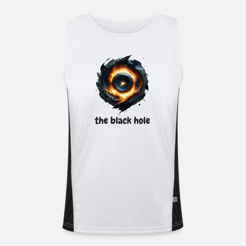 Das Schwarze Loch Funktionelles Kontrast-Tank Top für Männer 