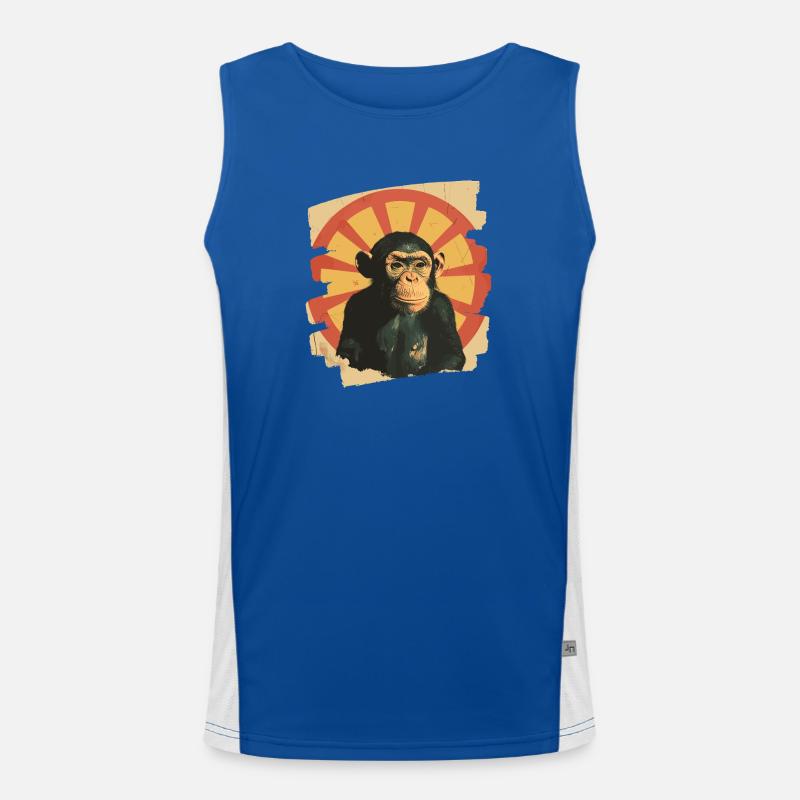 Affe Funktionelles Kontrast-Tank Top für Männer 