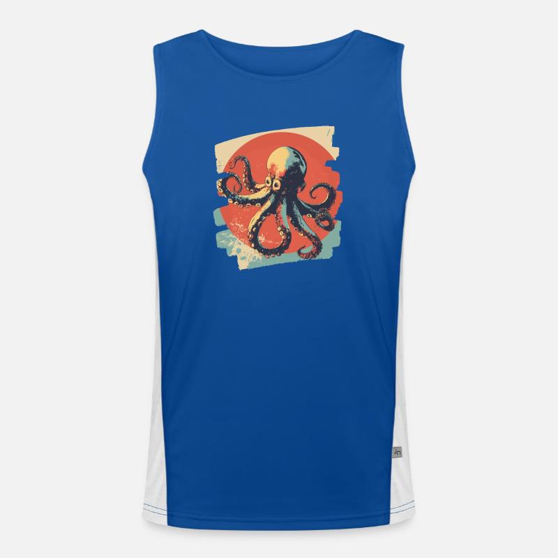 Pieuvre Octopus Rétro Débardeur respirant contrasté Homme 