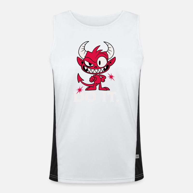 Tu es. Frecher Teufel Funktionelles Kontrast-Tank Top für Männer 