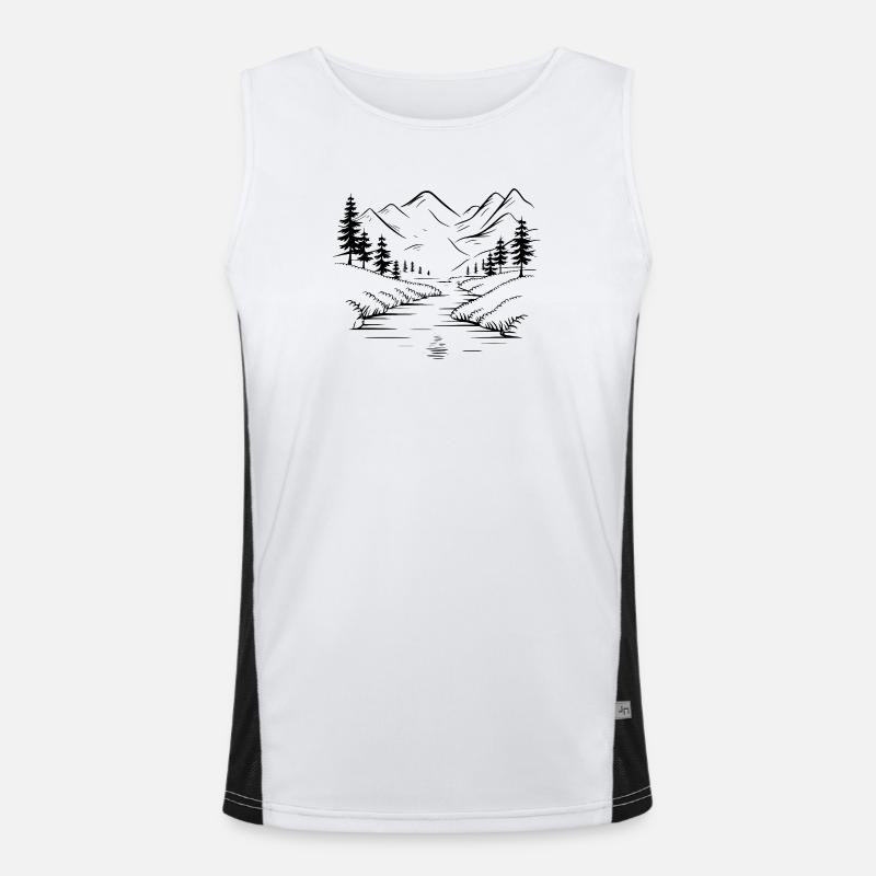 Mountains Men's Functional Contrast Tank Top 