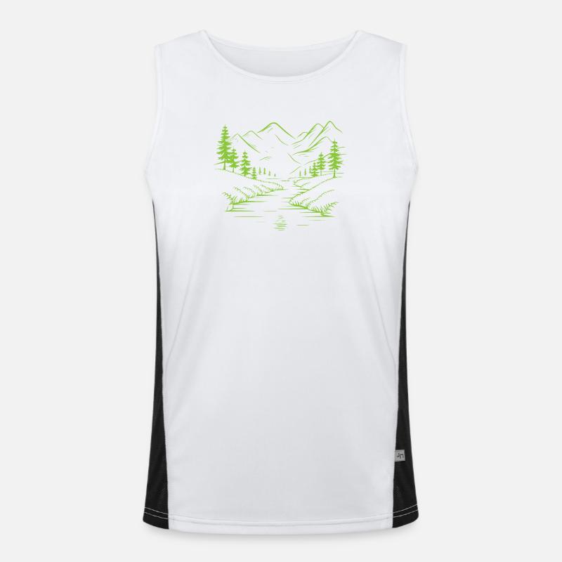 Gebirge Funktionelles Kontrast-Tank Top für Männer 