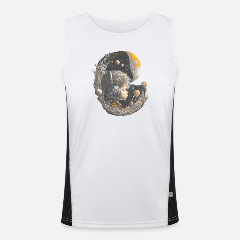 Moonchild moderne Débardeur respirant contrasté Homme 