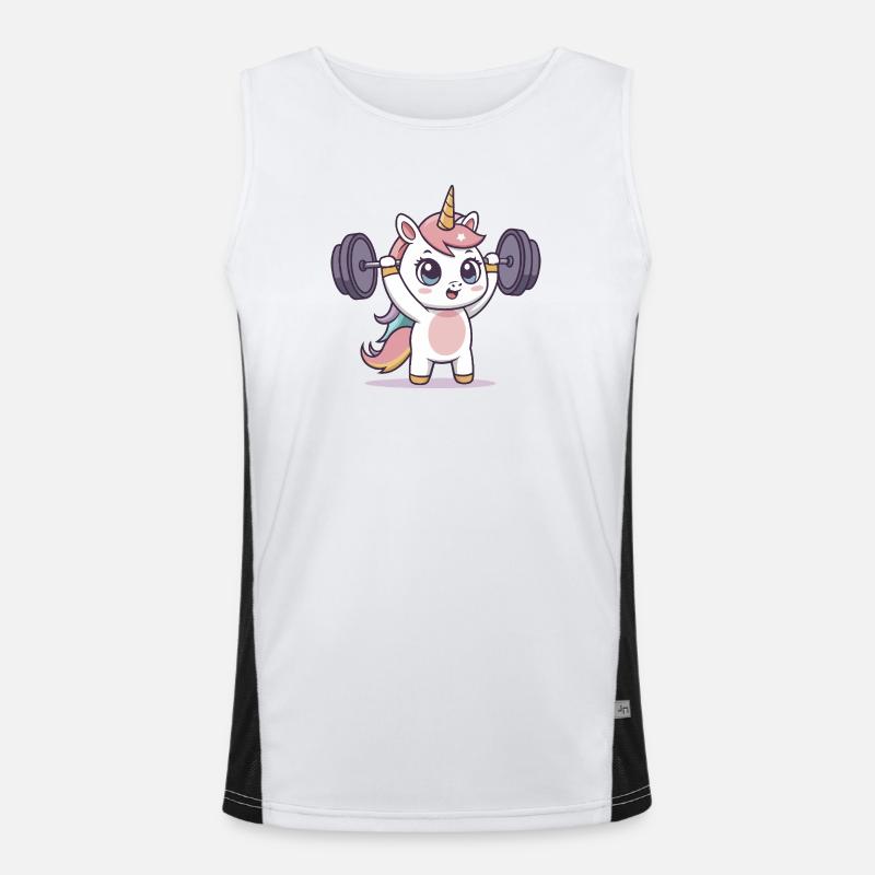 Einhorn-Athlet im Training Funktionelles Kontrast-Tank Top für Männer 