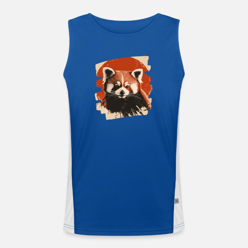 Roter Panda Funktionelles Kontrast-Tank Top für Männer 