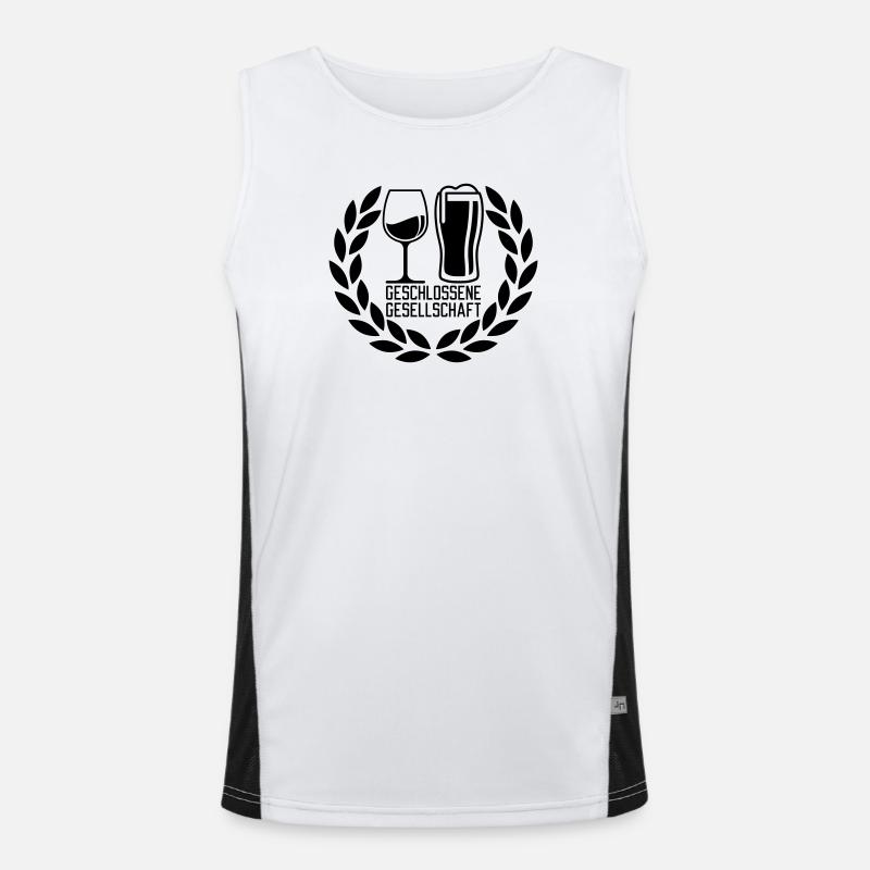 Geschlossene Gesellschaft Funktionelles Kontrast-Tank Top für Männer 