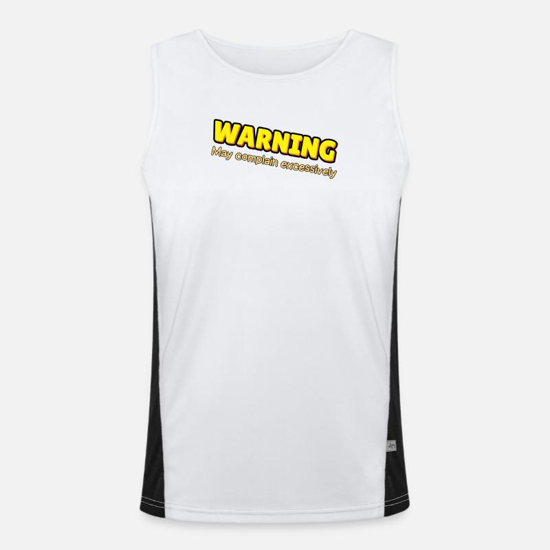 Warning: Excessive Complaining - Men's Functional Contrast Tank Top - white/black