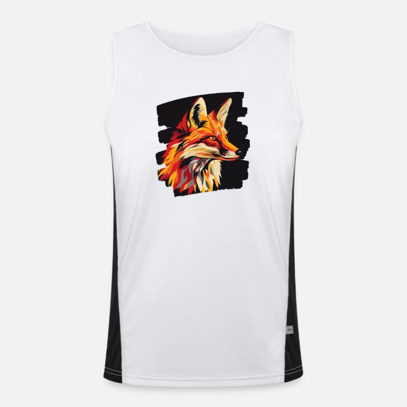Fuchs Kunst Funktionelles Kontrast-Tank Top für Männer 