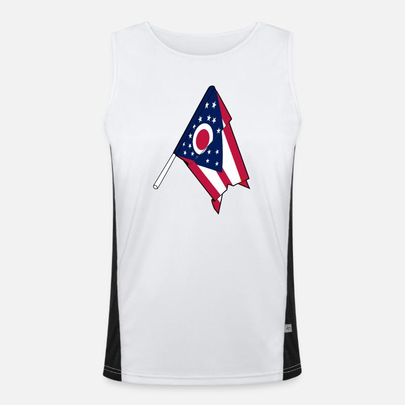 Drapeau de l’Ohio Débardeur respirant contrasté Homme 