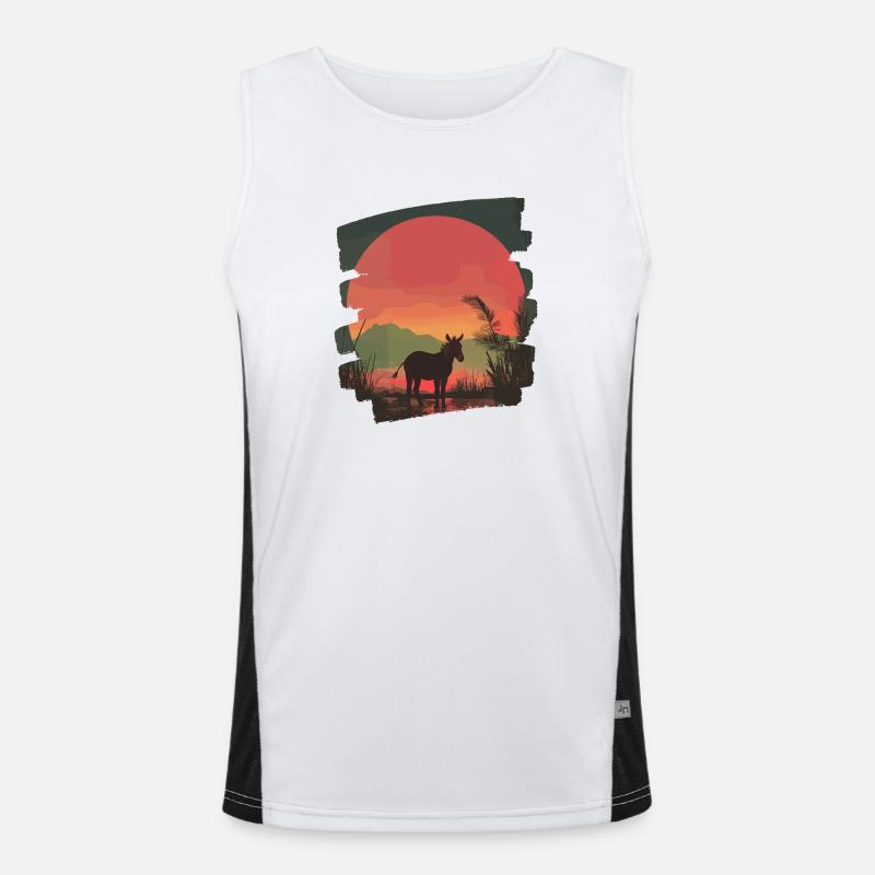 Esel Funktionelles Kontrast-Tank Top für Männer 