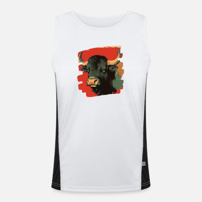 Büffel Funktionelles Kontrast-Tank Top für Männer 