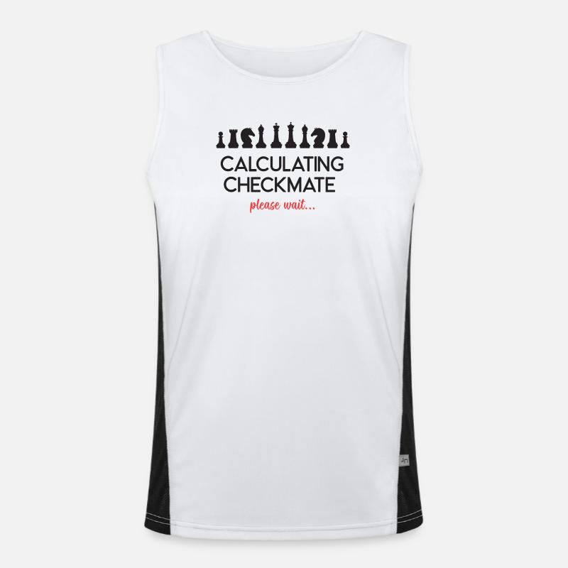 Chess - Calculating Checkmate. Please Wait... Men's Functional Contrast Tank Top 